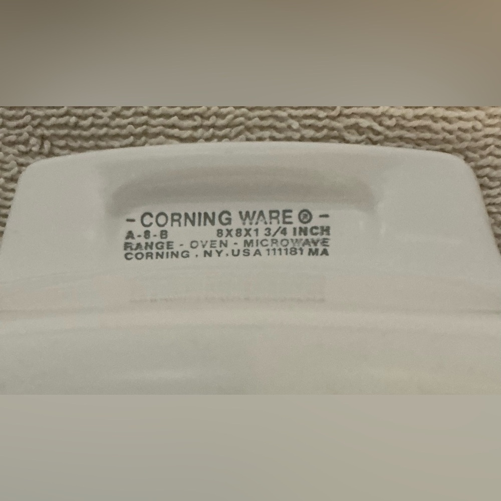 Vintage Corning Ware A-8-B L'Echalote Spice of Life Casserole Dish No Lid 8x8 - Picture 7 of 9